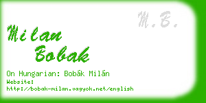 milan bobak business card