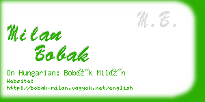 milan bobak business card